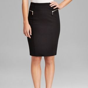 MICHAEL Michael Kors Charcoal Zip Pocket Pencil Skirt Sz 8
